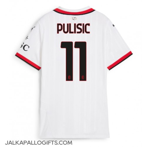 AC Milan Christian Pulisic #11 Vieraspaita Naiset 2024-25 Lyhythihainen